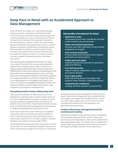 keep pace in retail with an accelerated approach to data management