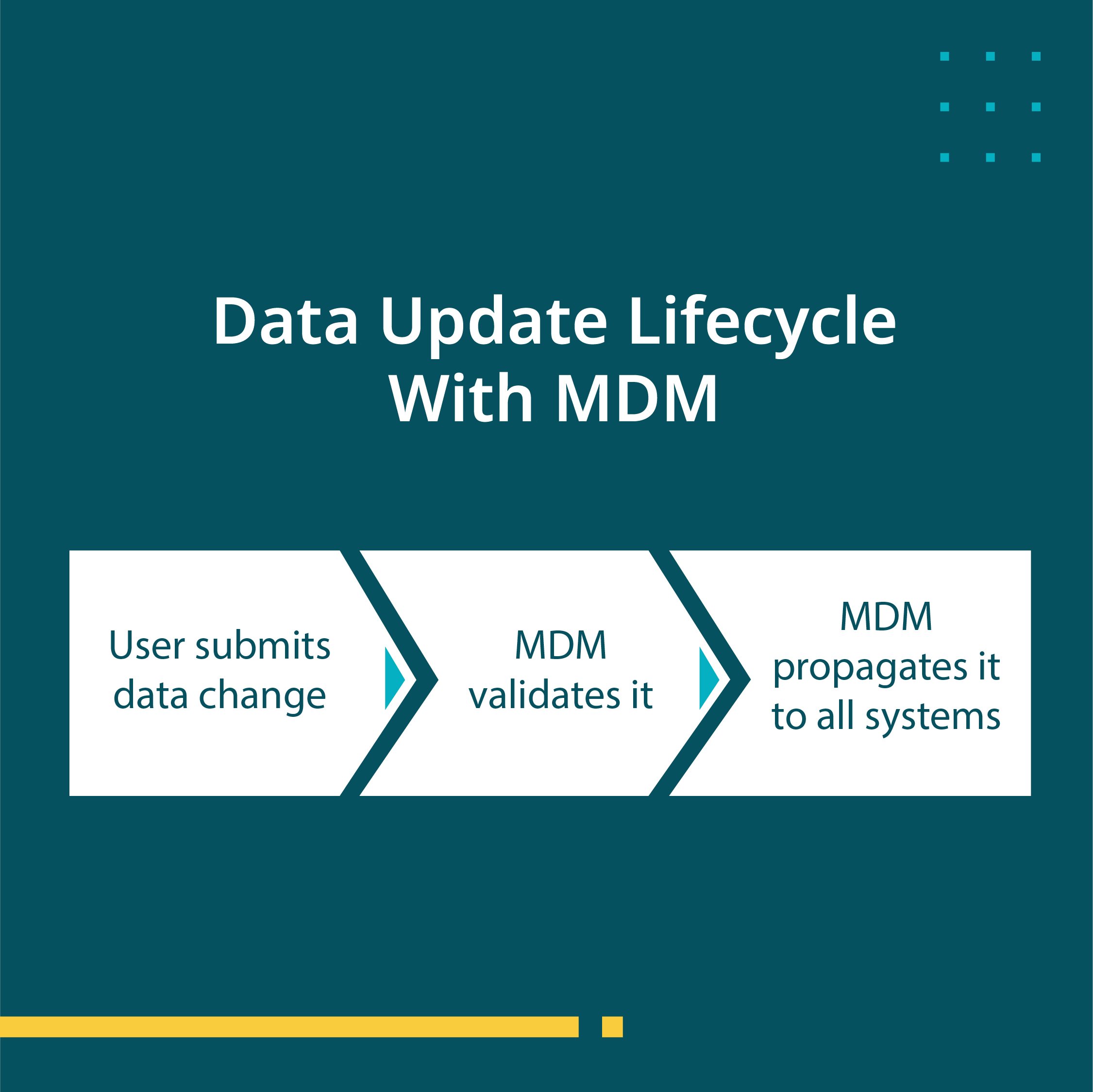 Data update lifecycle with MDM