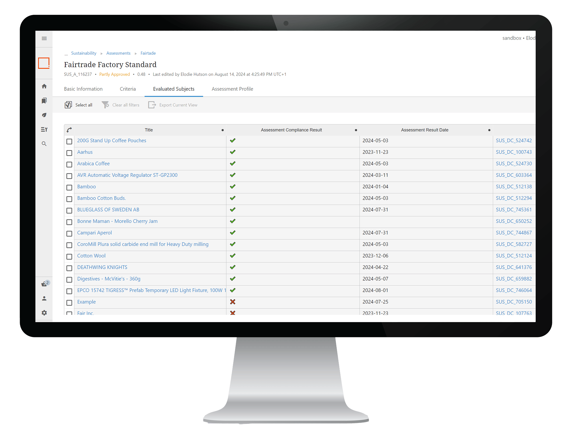 SUS_iMac_Tracking and management of compliance