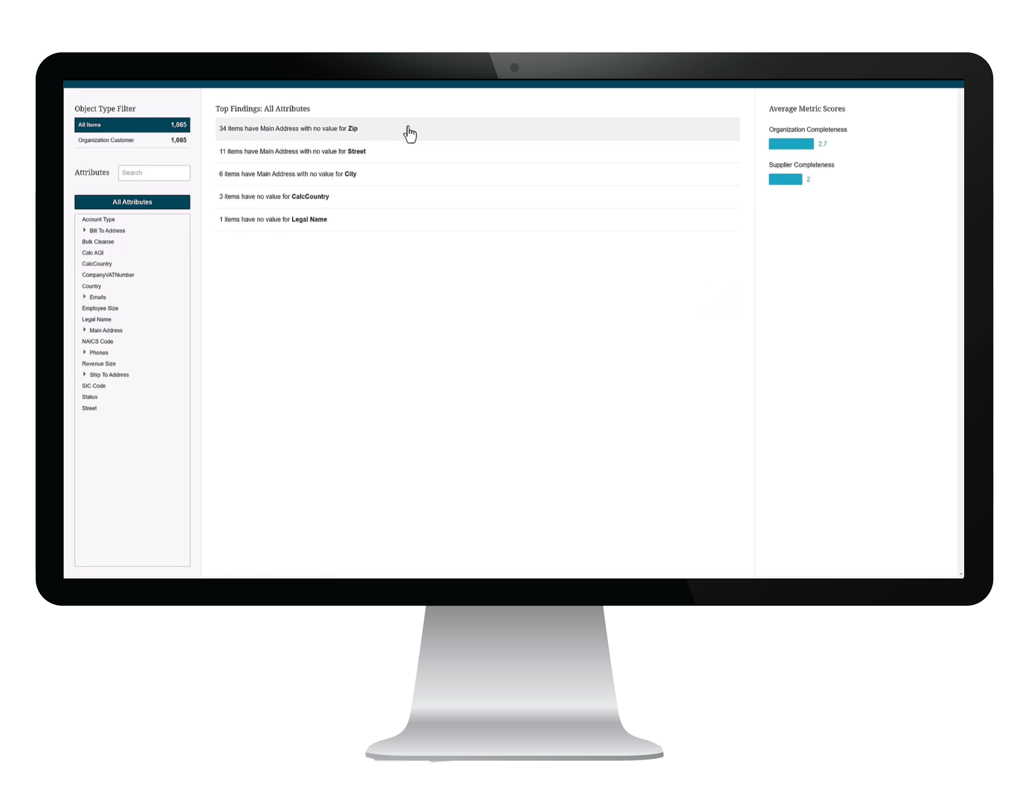 Data quality completeness