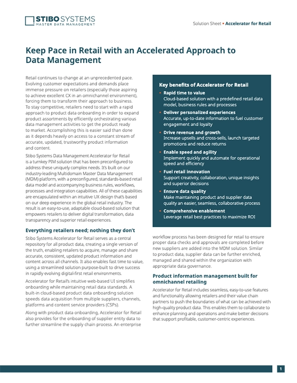 keep pace in retail with an accelerated approach to data management