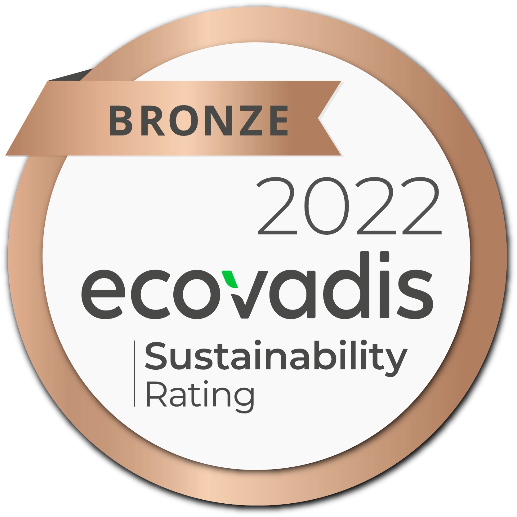 bronse medal as a recognition of our ecovadis rating