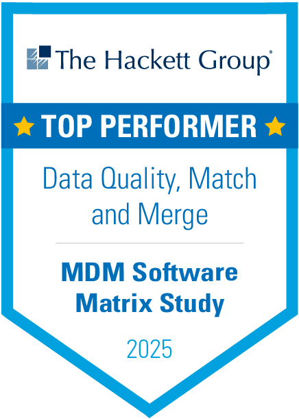 Hackett MDM data quality match and merge badge